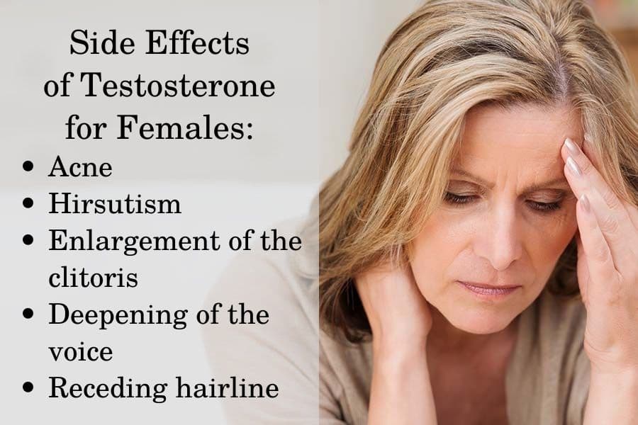 List of main side effects of testosterone for females